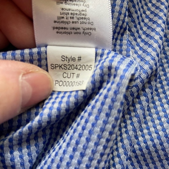 MIZZEN + MAIN Mens Shirt Button Up Lightweight Blue Check Sz L Trim Fit Stretch - Picture 5 of 7